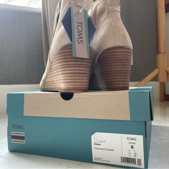 TOMS - Clare Oatmeal Suede Wedge Boot - Picture 10 of 10